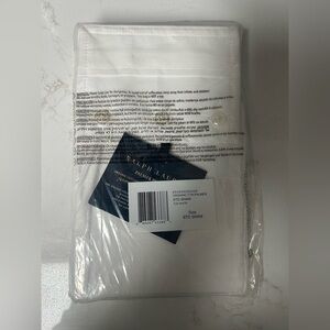 Ralph Lauren Organic Cotton Palmer Percale Standard Pillow Sham Tuxedo White